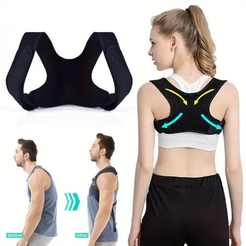 Posture Corrector Belt Pro for Men & Women | Adjustable Back Support Brace for Spine Alignment, Shoulder & Upper Back Pain Relief | Comfortable & Breathable Material